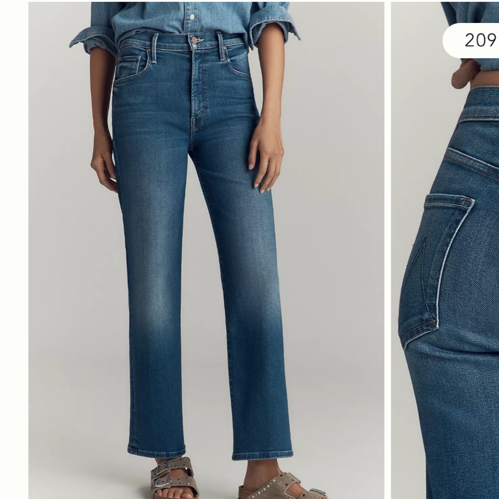 MOTHER Rambler Zip Flood Jeans, 25